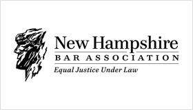 A black and white photo of the new hampshire bar association.